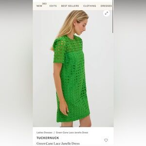 Tuckernuck Vibrant Green Lace Mini Dress - NWT!